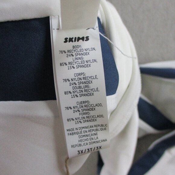 SKIMS Team USA Olympics Top Womens XL White Blue Long Sleeve Cropped Tee NWT NEW - Picture 8 of 9